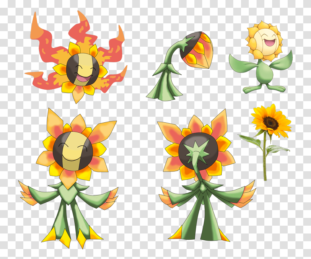 Sunflora Evolution, Floral Design, Pattern Transparent Png