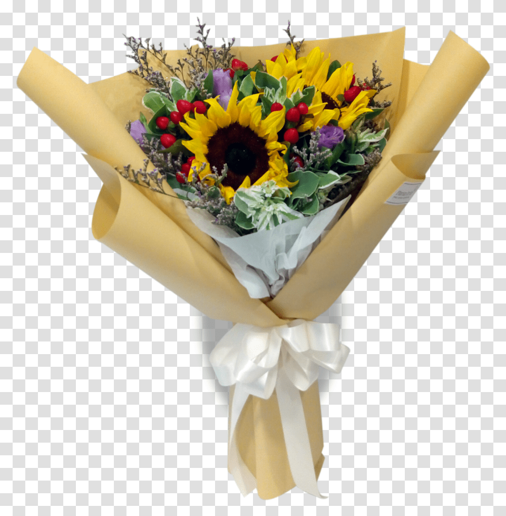 Sunflower Berry Euphorbia Copy Bouquet, Plant, Flower Bouquet, Flower Arrangement, Blossom Transparent Png