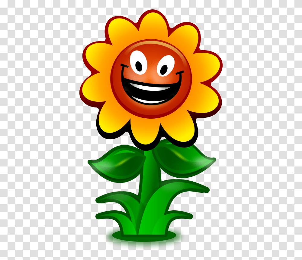Sunflower Clipart Smile Sunflower With Smiley Face, Plant, Toy, Floral Design Transparent Png