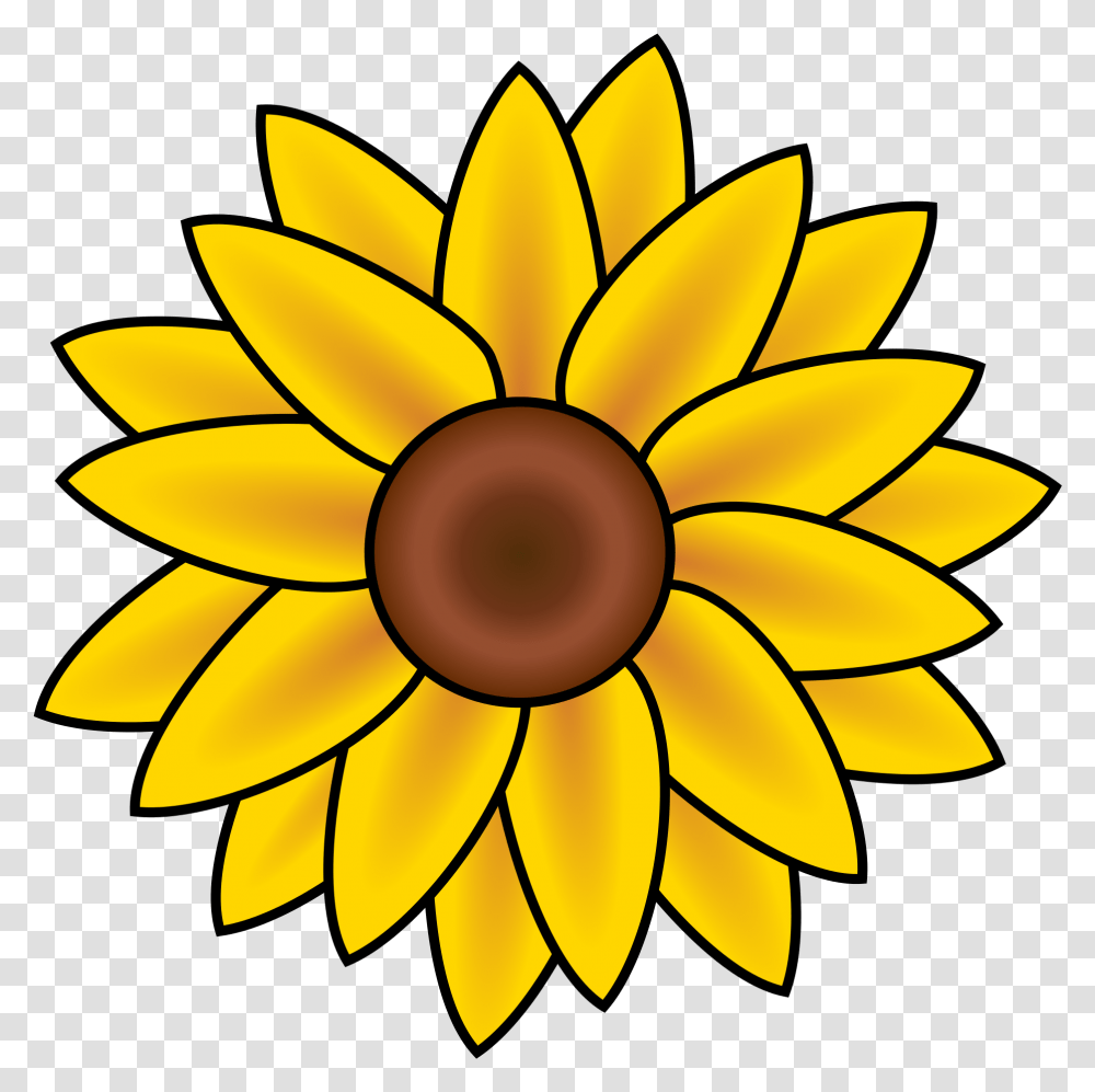 Sunflower Clipart Sunflower To Draw Easy, Lamp, Plant, Blossom, Gold Transparent Png