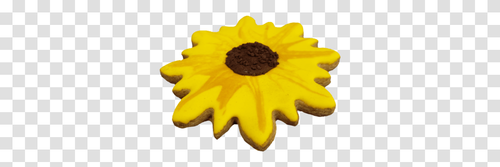 Sunflower Cookie Sunflower, Sweets, Food, Icing, Cream Transparent Png