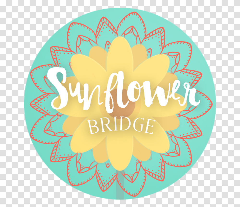 Sunflower Drawing, Logo, Label Transparent Png