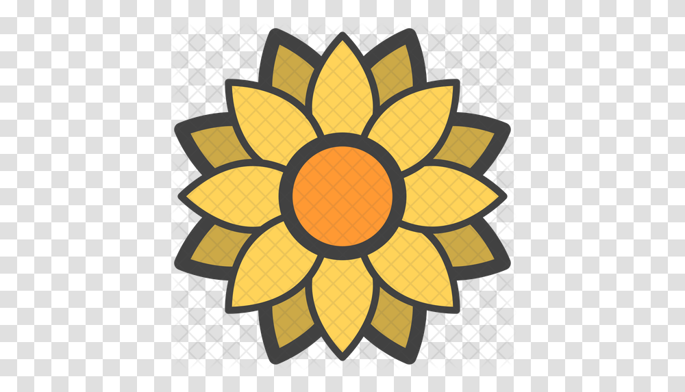 Sunflower Emoji Icon Boias Salva Vidas Desenho, Pattern, Gold, Plant, Blossom Transparent Png