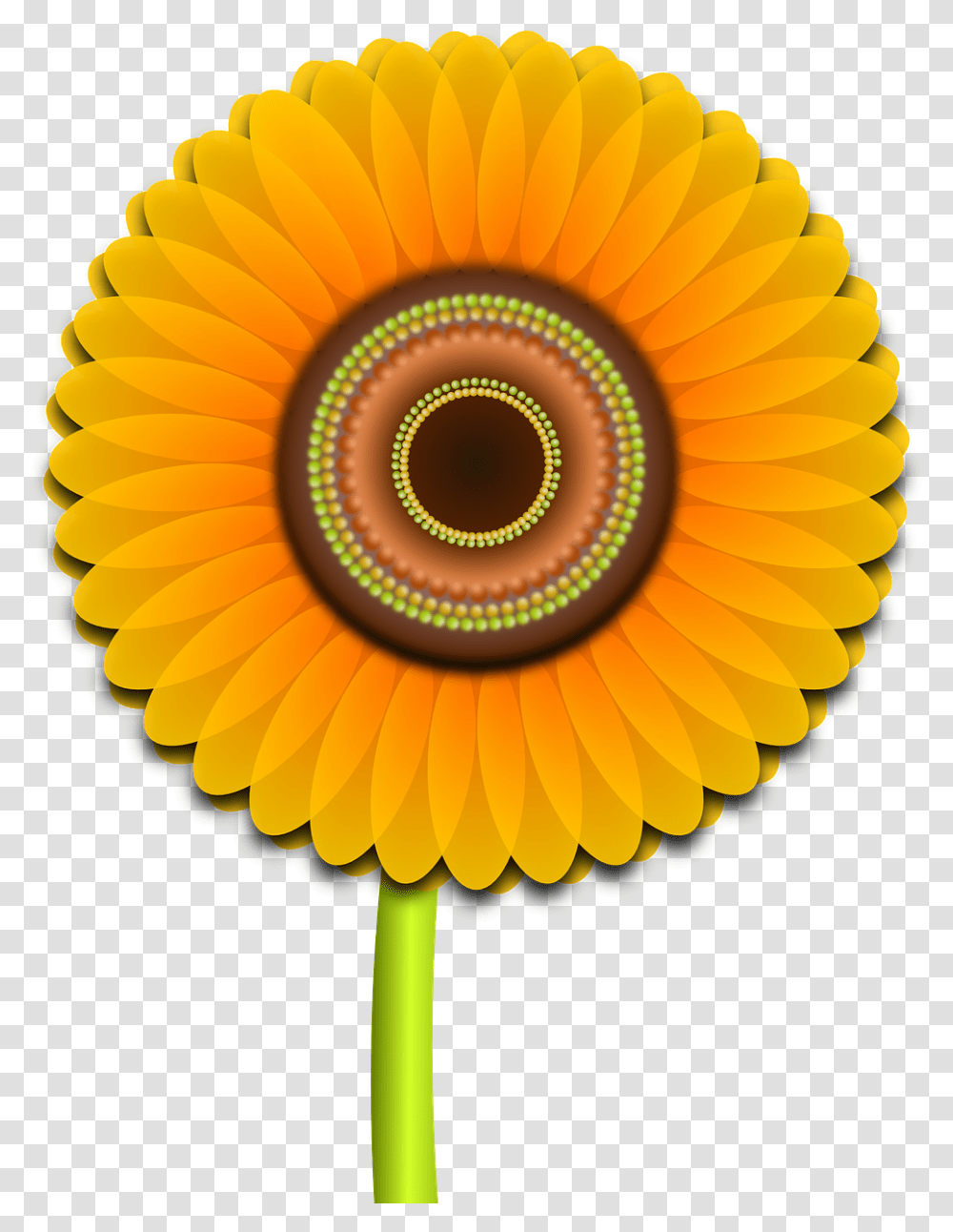 Sunflower Flower Nature Free Photo Vector Hoa Huong Duong, Ornament, Pattern Transparent Png