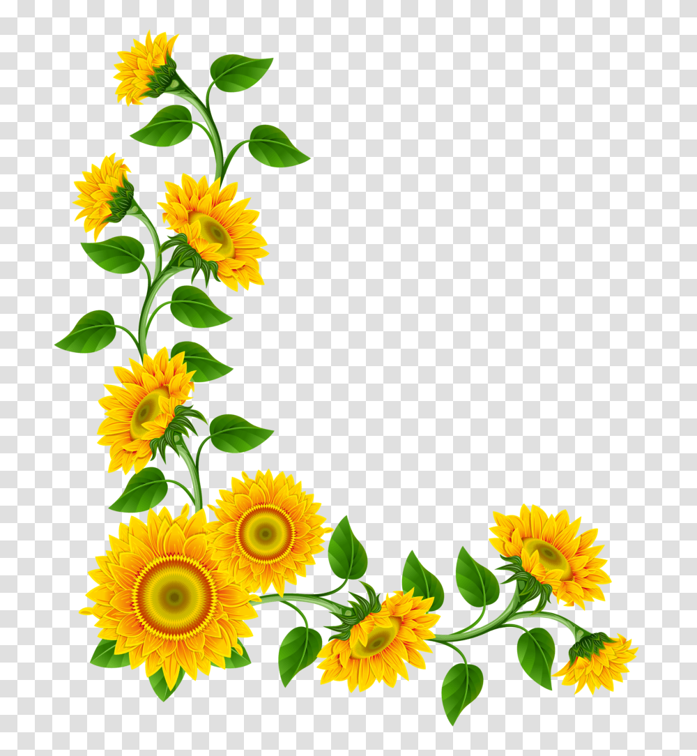 Sunflower Free Printable Clipart With Sunflower Clipart, Plant, Pattern, Daisy, Floral Design Transparent Png