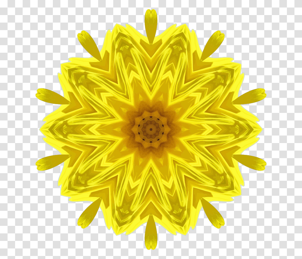 Sunflower Kaleidoscope Sunflower, Floral Design, Pattern Transparent Png