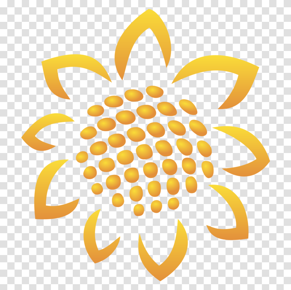 Sunflower Logo & Clipart Free Download Ywd Sunflower Logo, Graphics, Floral Design, Pattern, Symbol Transparent Png