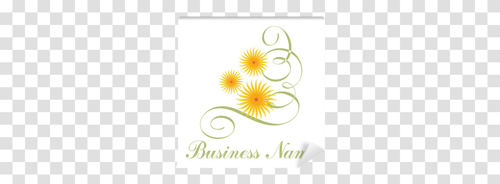 Sunflower Logo Wall Mural Pixers Logo Girasole, Graphics, Art, Floral Design, Pattern Transparent Png