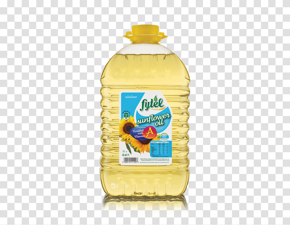Sunflower Oil, Food, Label, Bottle Transparent Png