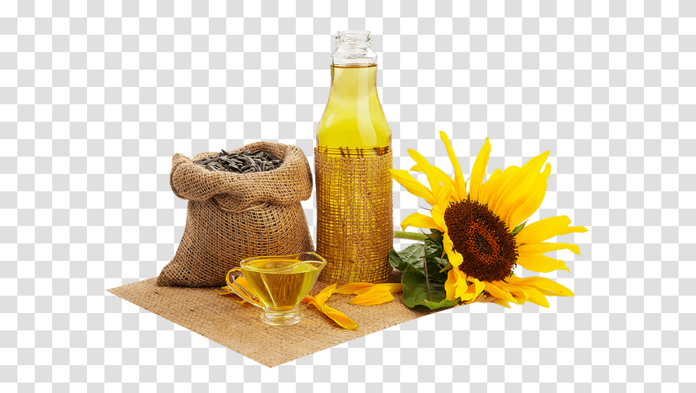 Sunflower Oil, Food, Plant, Blossom, Bottle Transparent Png