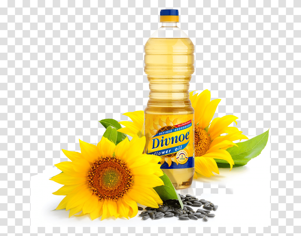 Sunflower Oil, Food, Plant, Blossom, Bottle Transparent Png
