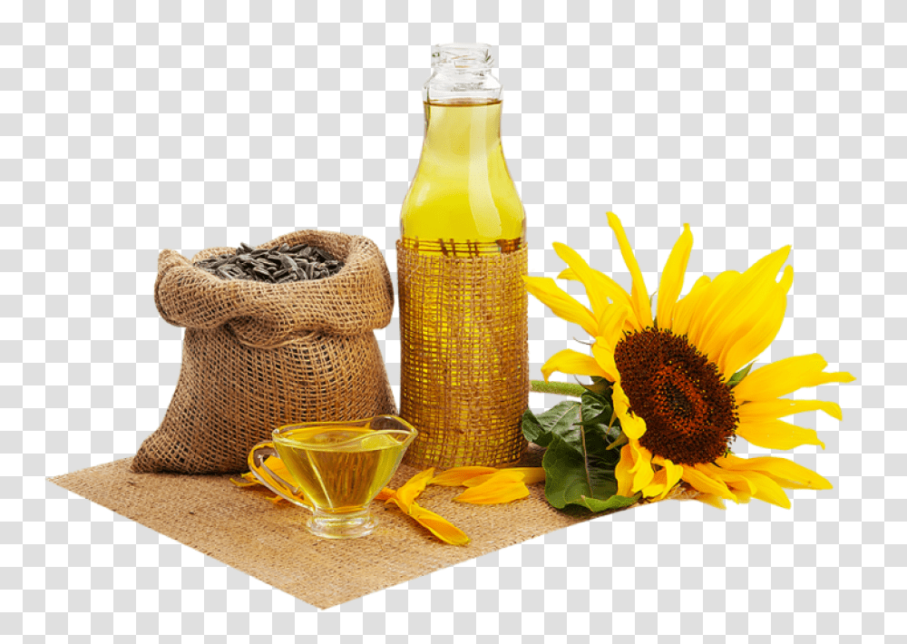 Sunflower Oil Image Play Cooking Oil, Plant, Blossom, Bottle, Petal Transparent Png