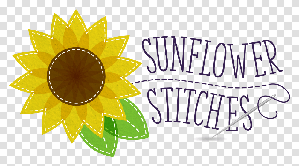 Sunflower Stitches Stitch Craft Create Sunflower, Graphics, Art, Floral Design, Pattern Transparent Png