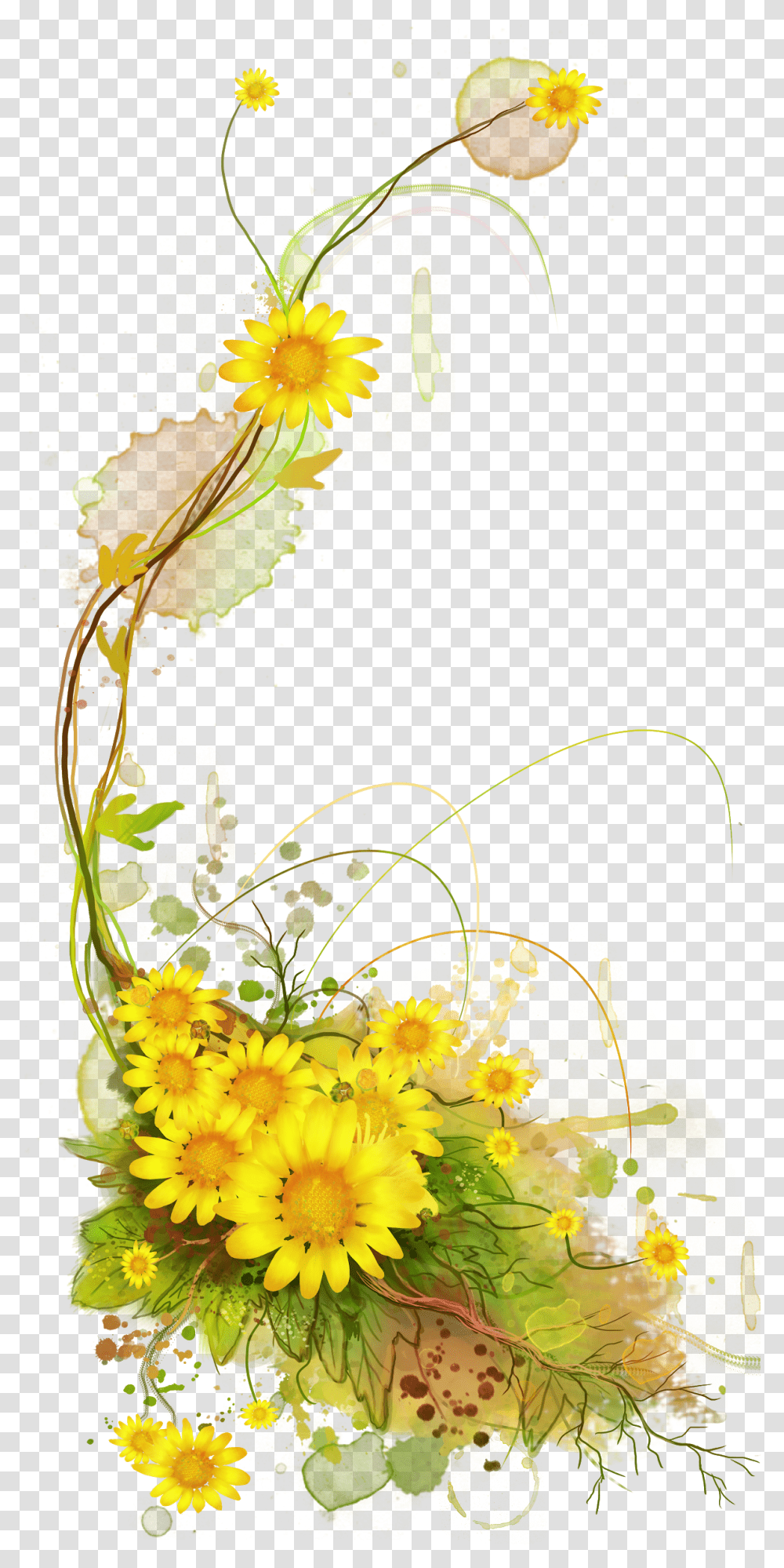 Sunflower Sunflower Clipart Frame Clipart Clip Sunflower Frame, Floral Design, Pattern, Plant Transparent Png