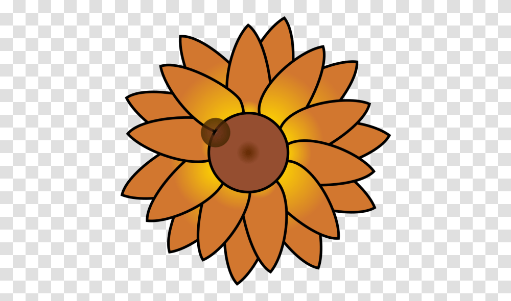 Sunflower Svg Clip Art For Web Download Clip Art Easy Sunflower Drawing, Lamp, Plant, Blossom, Leaf Transparent Png