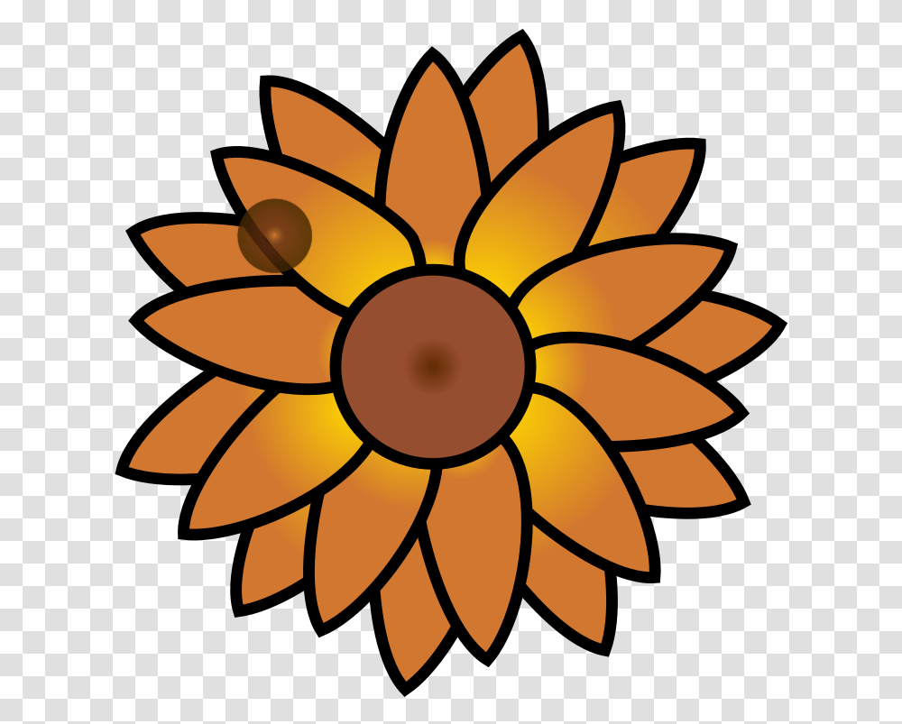 Sunflower Svg Clip Art For Web Easy Simple Sunflower Drawing, Plant, Blossom, Lamp, Leaf Transparent Png