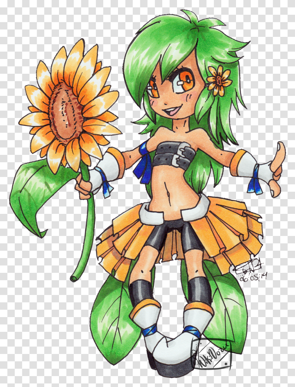 Sunflower Witch Solaire - Weasyl Fictional Character, Comics, Book, Manga, Person Transparent Png