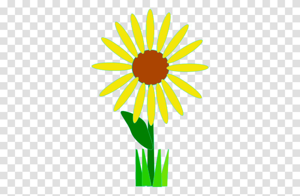 Sunflower With Grass Clip Arts For Web, Plant, Daisy, Daisies, Blossom Transparent Png