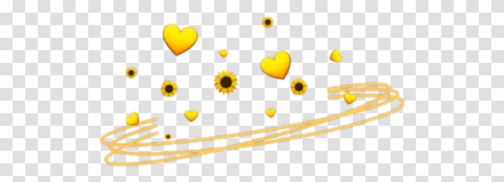 Sunflower Yellow Heart Crown Tumblr, Ball, Bead, Accessories Transparent Png