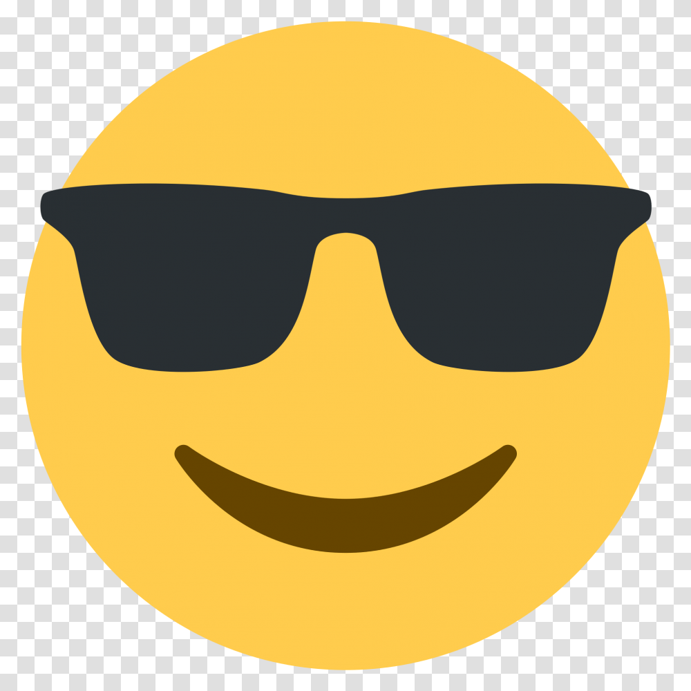 Sunglasses Emoji Background Emojis De Twitter, Label, Accessories, Sticker Transparent Png