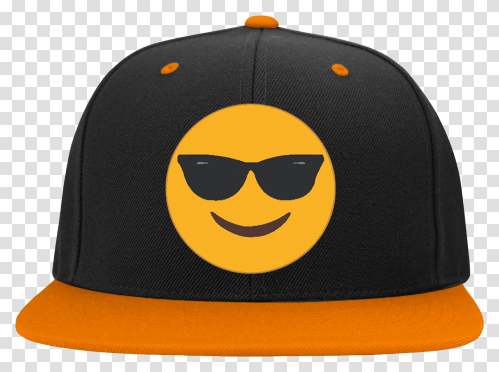 Sunglasses Emoji Stc19 Sport Tek Flat Bill Highprofile Baseball Cap, Clothing, Apparel, Hat, Accessories Transparent Png