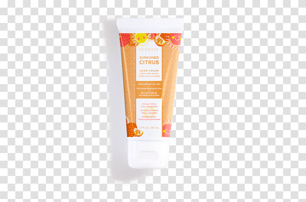 Sunkissed Citrus Hand Cream Sunkissed Citrus Hand Cream Scentsy, Sunscreen, Cosmetics, Bottle, Shaker Transparent Png