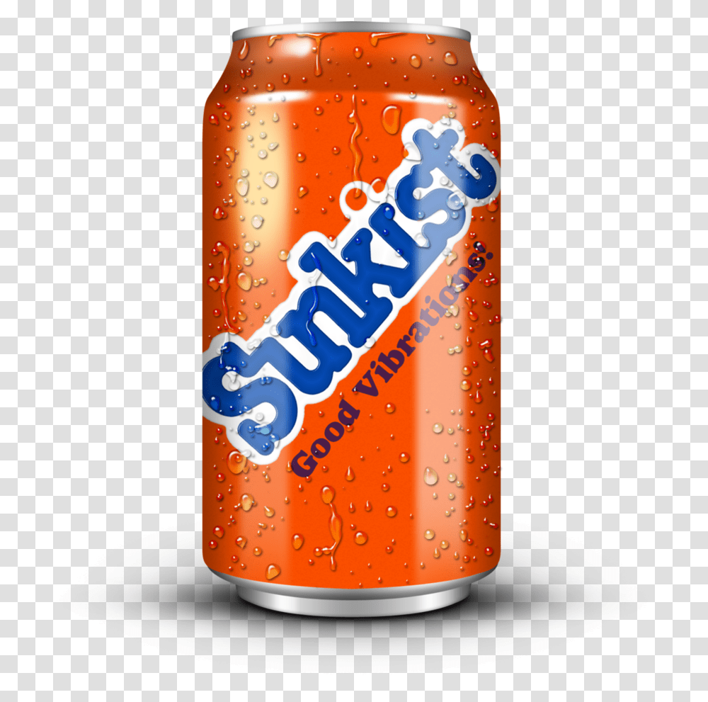 Sunkist 1980s, Soda, Beverage, Drink, Tin Transparent Png