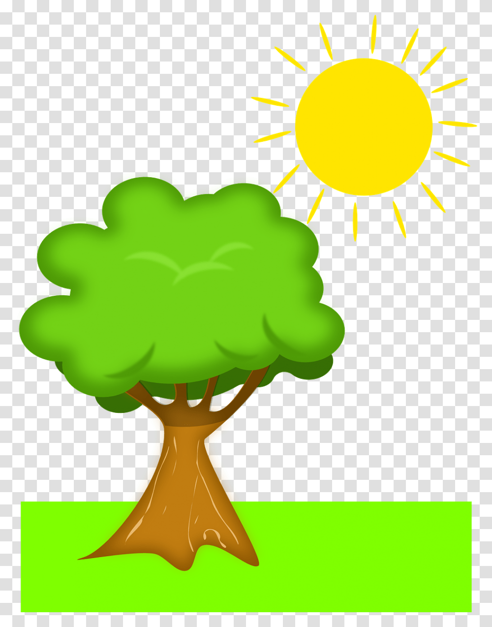 Sunny Clipart Cartoon Background Tree Clipart, Plant, Green, Hand, Flower Transparent Png