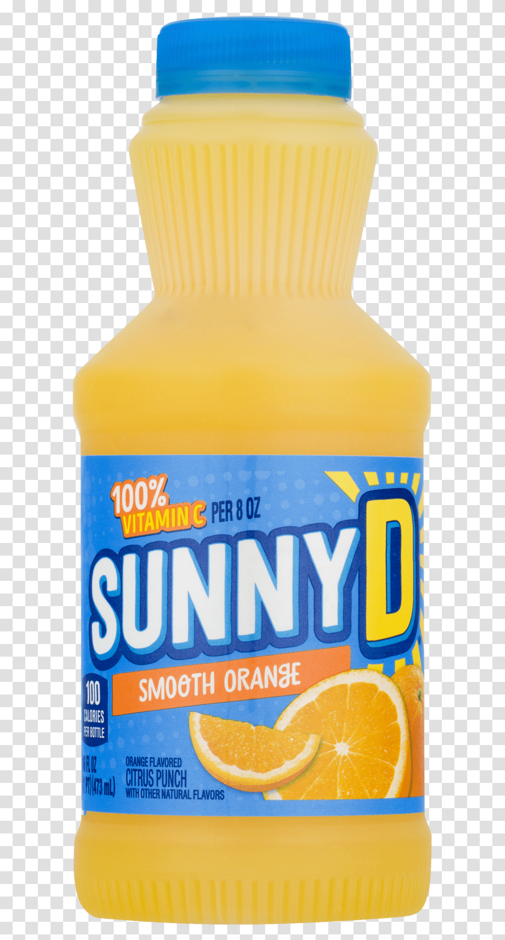 Sunny D Citrus Punch Smooth Orange 160 Fl Oz Sunny D Smooth Orange 16oz, Label, Text, Bottle, Plant Transparent Png