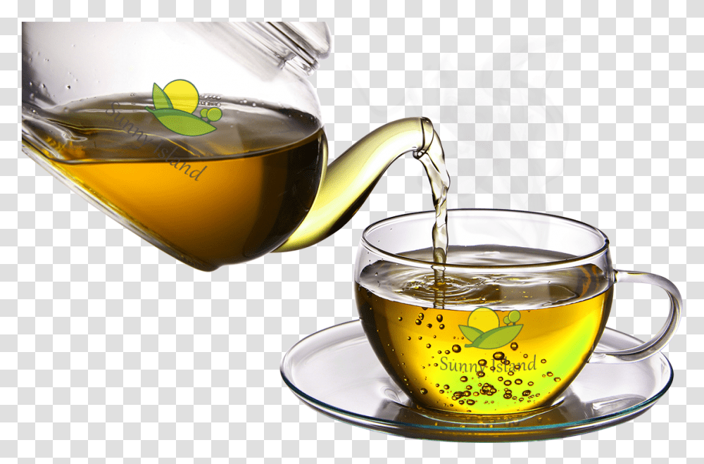 Sunny Island Green Tea Cup Of Tea, Pottery, Vase, Jar, Beverage Transparent Png