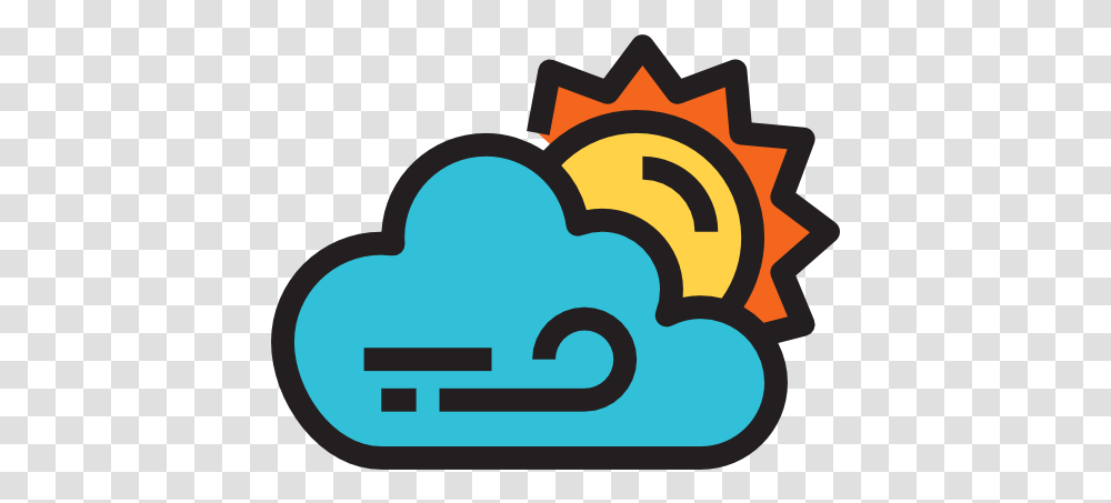 Sunny Sky Meteorology Clouds And Sun Cloudy Icon, Text, Label, Alphabet, Urban Transparent Png