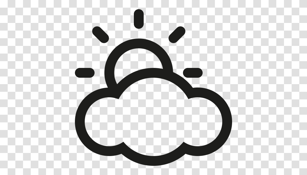 Sunny Weather Clip Art Black And White Sun And Cloud Weather, Electronics, Sunglasses, Accessories Transparent Png