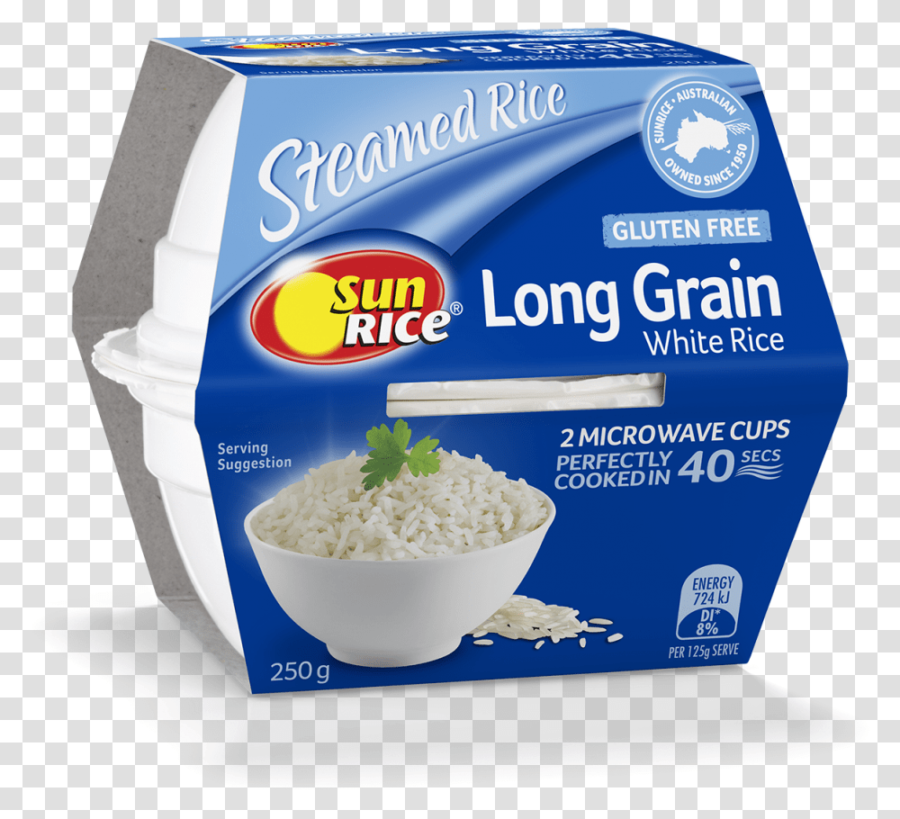 Sunrice Quick Cups White Long Grain Rice Download Sunrice, Plant, Vegetable, Food, Dish Transparent Png