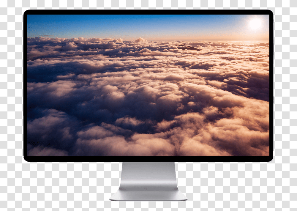 Sunrise Cloud, Monitor, Screen, Electronics, Display Transparent Png