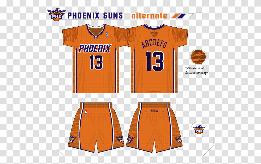 Sunsconcept 1 Phoenix Suns, Apparel, Shirt, Shorts Transparent Png