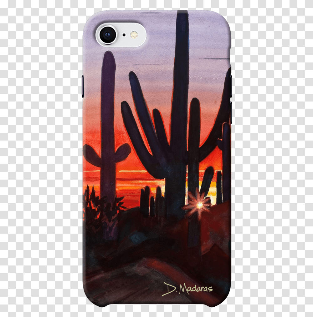 Sunset At Dove Mountain Case For Iphones Google Phones Dove Mountain Sunset, Plant, Cactus, Silhouette, Flare Transparent Png