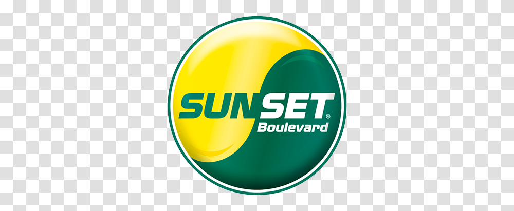Sunset Boulevard Logo 3 Image Circle, Symbol, Label, Text, Word Transparent Png