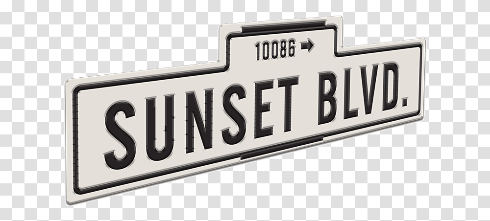 Sunset Boulevard Signage, Number, Word Transparent Png