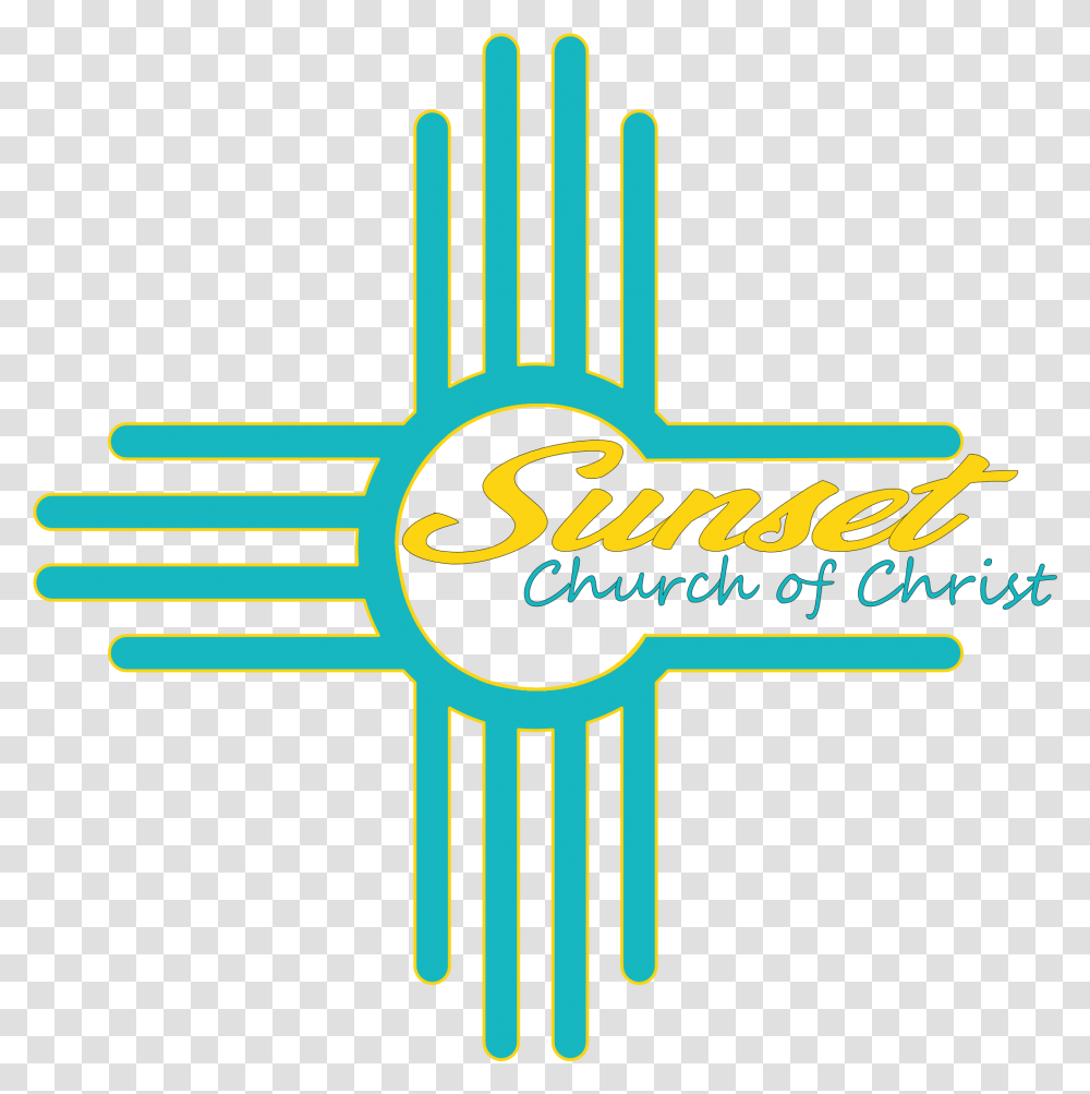 Sunset Church Of Christ Sign, Label, Logo Transparent Png