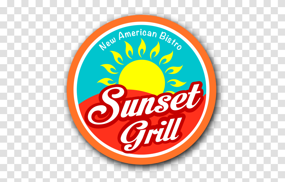 Sunset Grill Logo Sunset Grill Fredericksburg Tx, Label, Soda Transparent Png