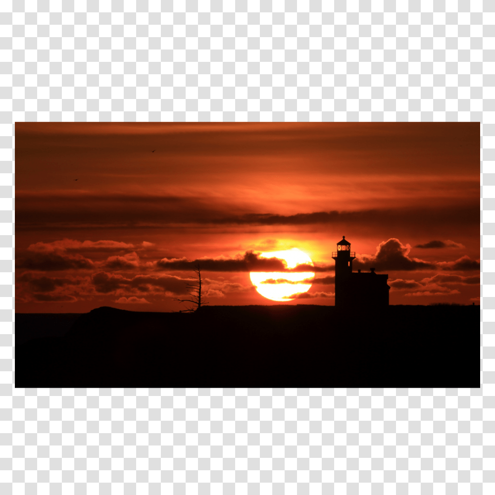 Sunset Lighthouse, Nature, Outdoors, Tower, Architecture Transparent Png