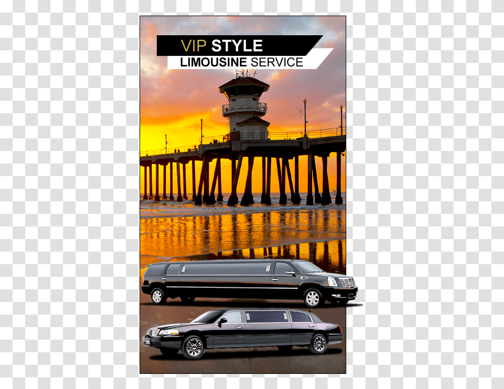 Sunset Long Beach California, Car, Vehicle, Transportation, Limo Transparent Png