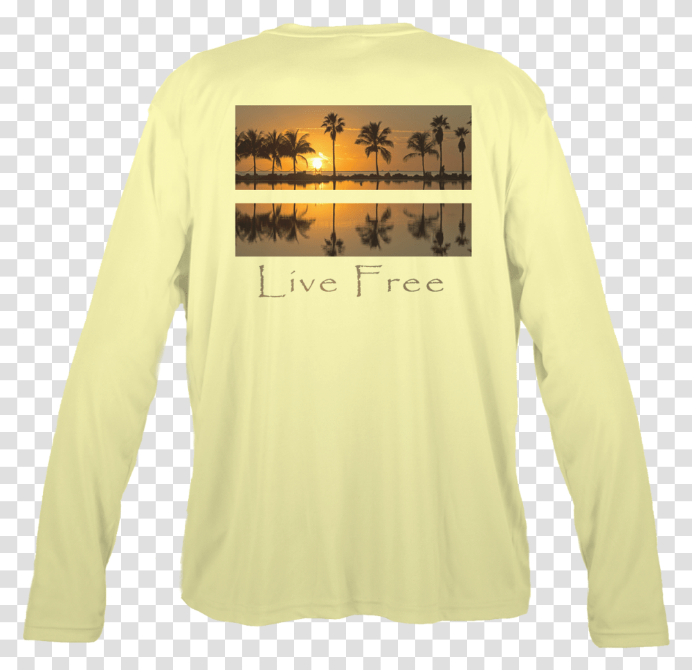 Sunset Palms Men's Long Sleeve Solar Performance Shirt Long Sleeved T Shirt, Apparel, Blouse, Sweatshirt Transparent Png