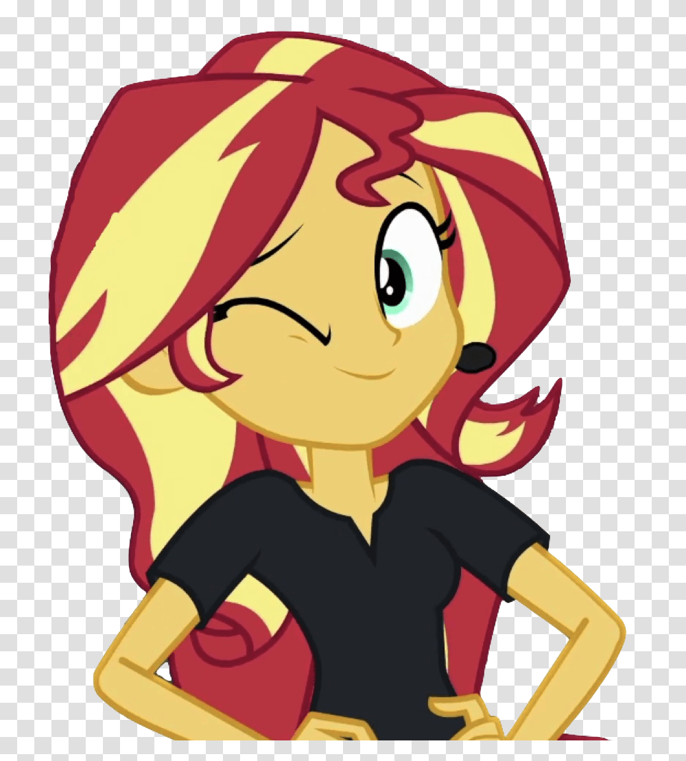 Sunset Shimmer Winking, Comics, Book Transparent Png