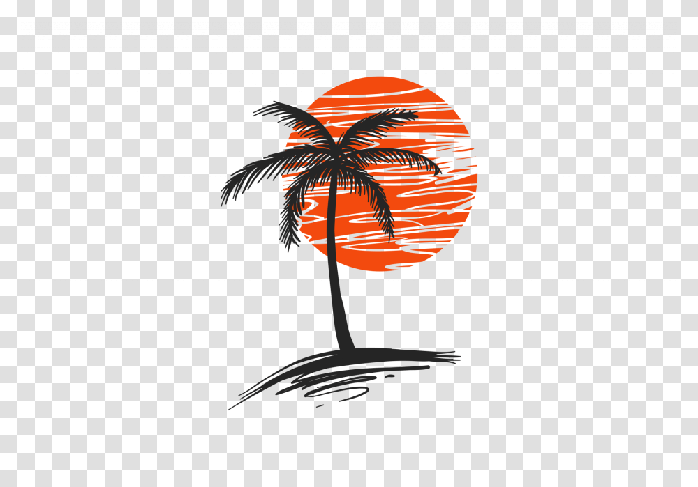 Sunset Vector Palm Tree, Nature, Outdoors, Bird, Animal Transparent Png
