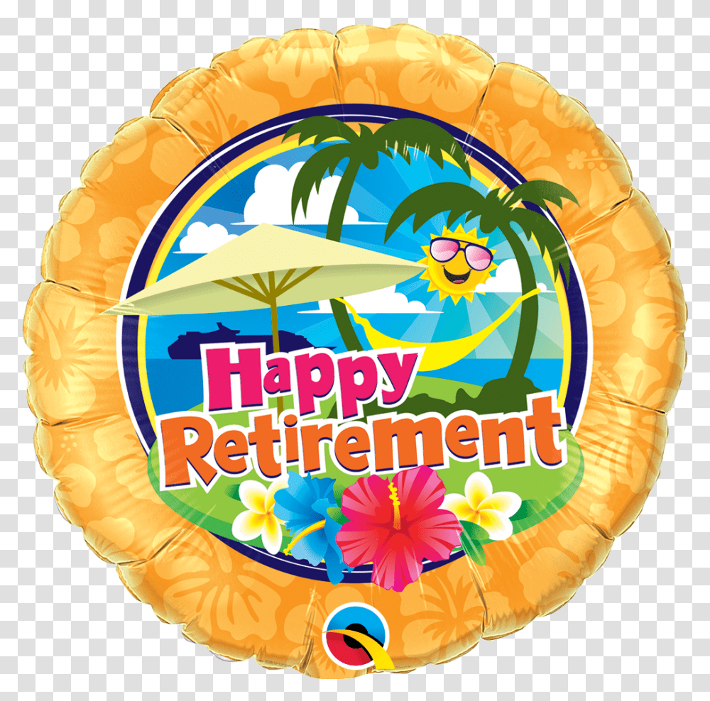 Sunshine Balloon Qualatex Balloonatics Happy Retirement, Vacation, Birthday Cake, Dessert, Food Transparent Png