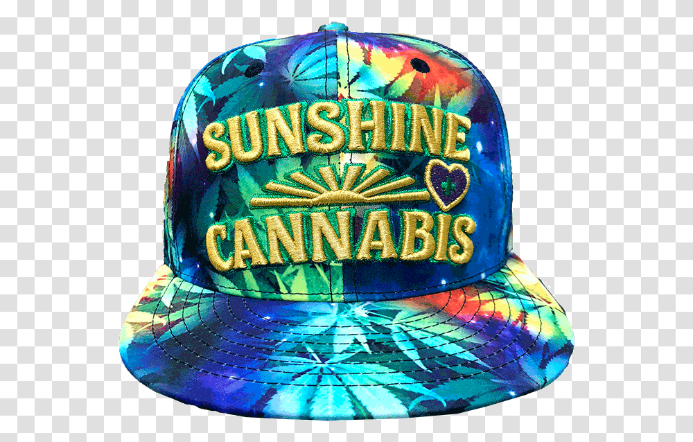 Sunshine Cannabis Galaxy Weed Leaf Hat Baseball Cap, Apparel, Logo Transparent Png