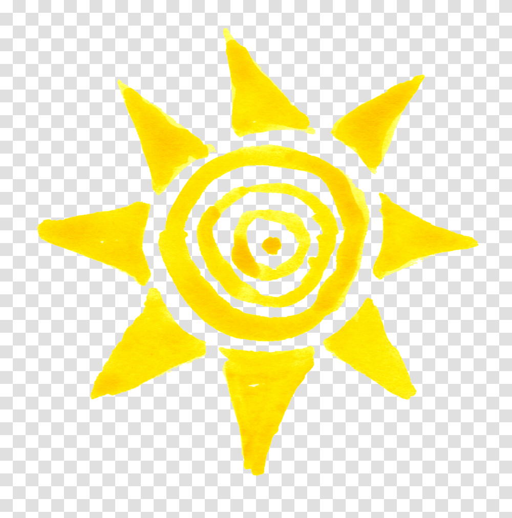 Sunshine Clipart Watercolor, Star Symbol, Logo, Trademark Transparent Png