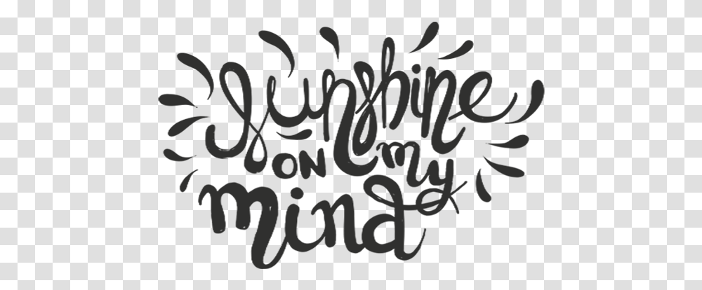 Sunshine On My Mind Word Art Calligraphy, Letter, Handwriting, Alphabet Transparent Png