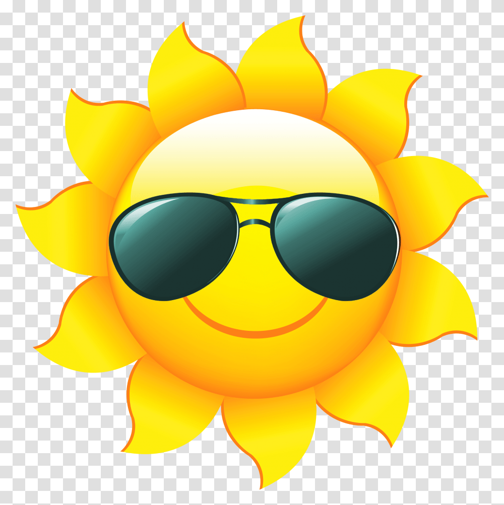 Sunshine Sun Clip Art With Background Free Clip Art Of Sun, Nature, Outdoors, Sky, Sunglasses Transparent Png
